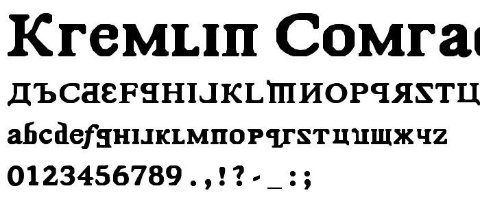 Kremlin Comrade font